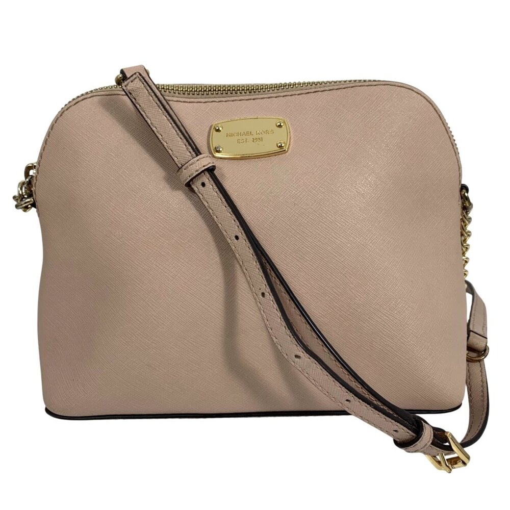 MICHAEL KORS Pale Ballet Pink Leather Domed Satchel Handbag Crossbody